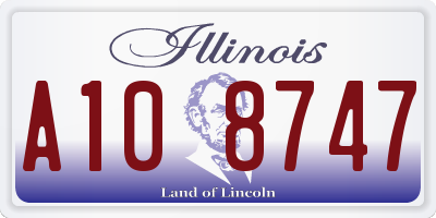 IL license plate A108747