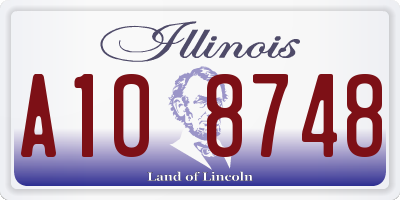 IL license plate A108748