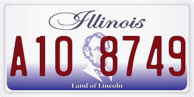 IL license plate A108749