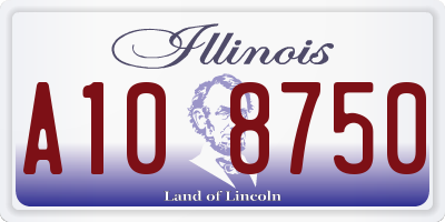 IL license plate A108750