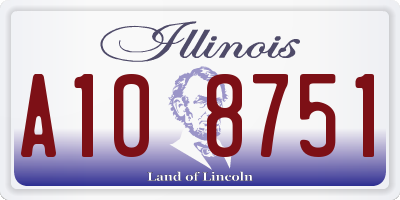 IL license plate A108751