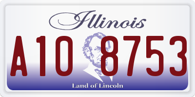 IL license plate A108753