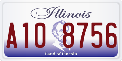 IL license plate A108756