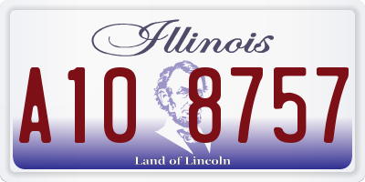IL license plate A108757