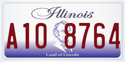 IL license plate A108764