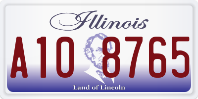 IL license plate A108765