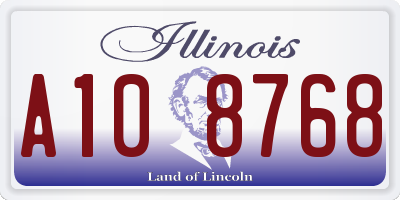 IL license plate A108768