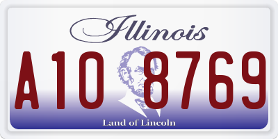 IL license plate A108769