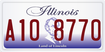 IL license plate A108770