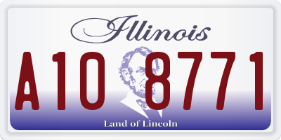 IL license plate A108771