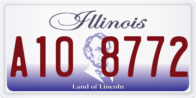 IL license plate A108772