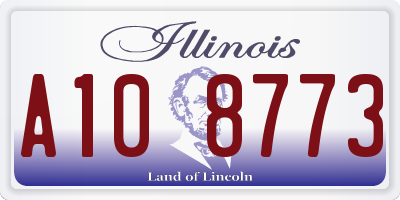 IL license plate A108773