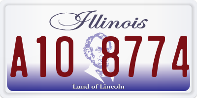 IL license plate A108774