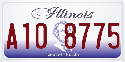 IL license plate A108775