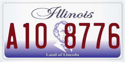 IL license plate A108776