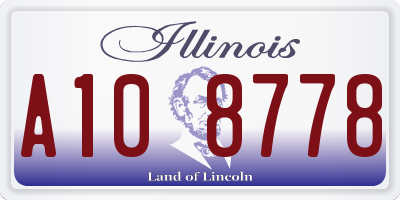 IL license plate A108778