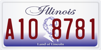 IL license plate A108781