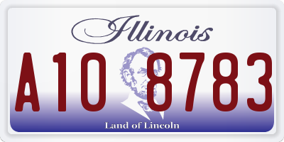 IL license plate A108783