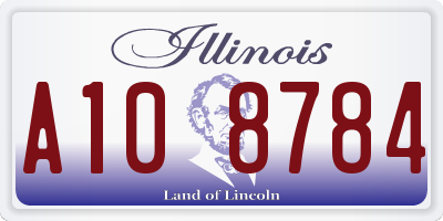 IL license plate A108784