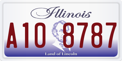 IL license plate A108787