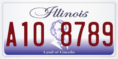 IL license plate A108789