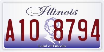 IL license plate A108794