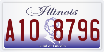 IL license plate A108796