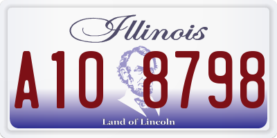 IL license plate A108798
