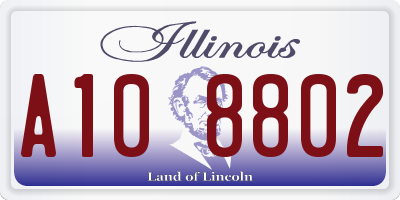 IL license plate A108802