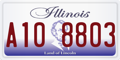 IL license plate A108803