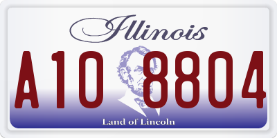 IL license plate A108804