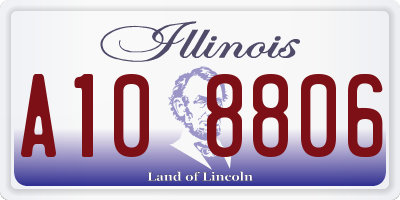 IL license plate A108806