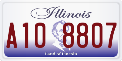 IL license plate A108807