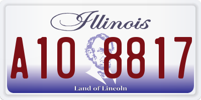 IL license plate A108817