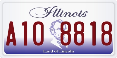IL license plate A108818