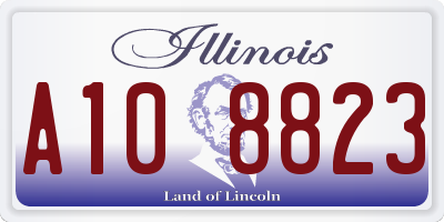 IL license plate A108823