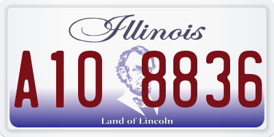 IL license plate A108836