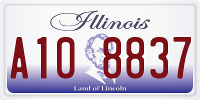 IL license plate A108837
