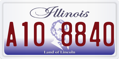 IL license plate A108840