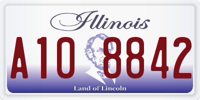 IL license plate A108842