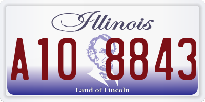 IL license plate A108843