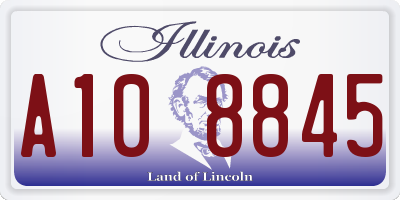 IL license plate A108845