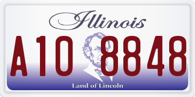 IL license plate A108848