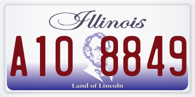 IL license plate A108849