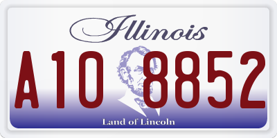 IL license plate A108852