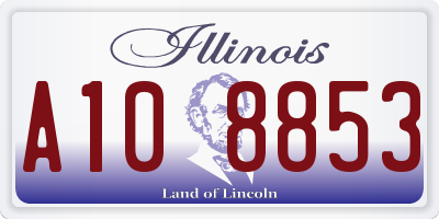 IL license plate A108853