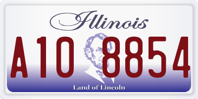 IL license plate A108854