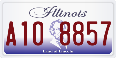 IL license plate A108857