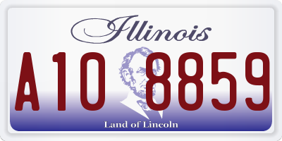 IL license plate A108859
