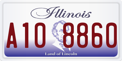 IL license plate A108860